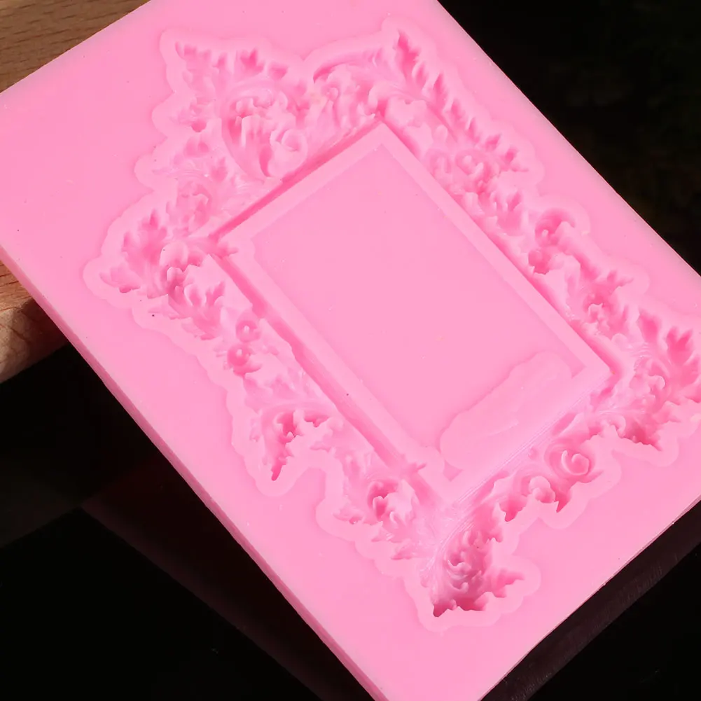 Рамка силиконовая форма для торта шоколадный Декор сахарный из мастики DIY прессформы Инструменты