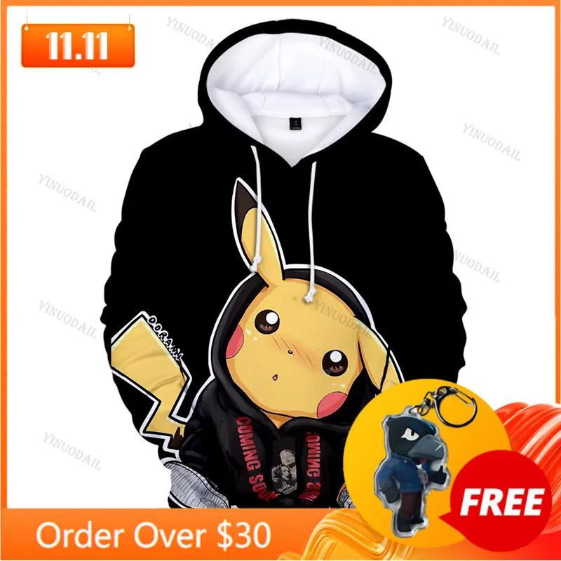 

Cartoon Anime Jacket Tops Teen Clothes Cute Kids Hoodies Shooting Anime 3D Print Hoodie Men and Women Harajuku Sweatshirt
