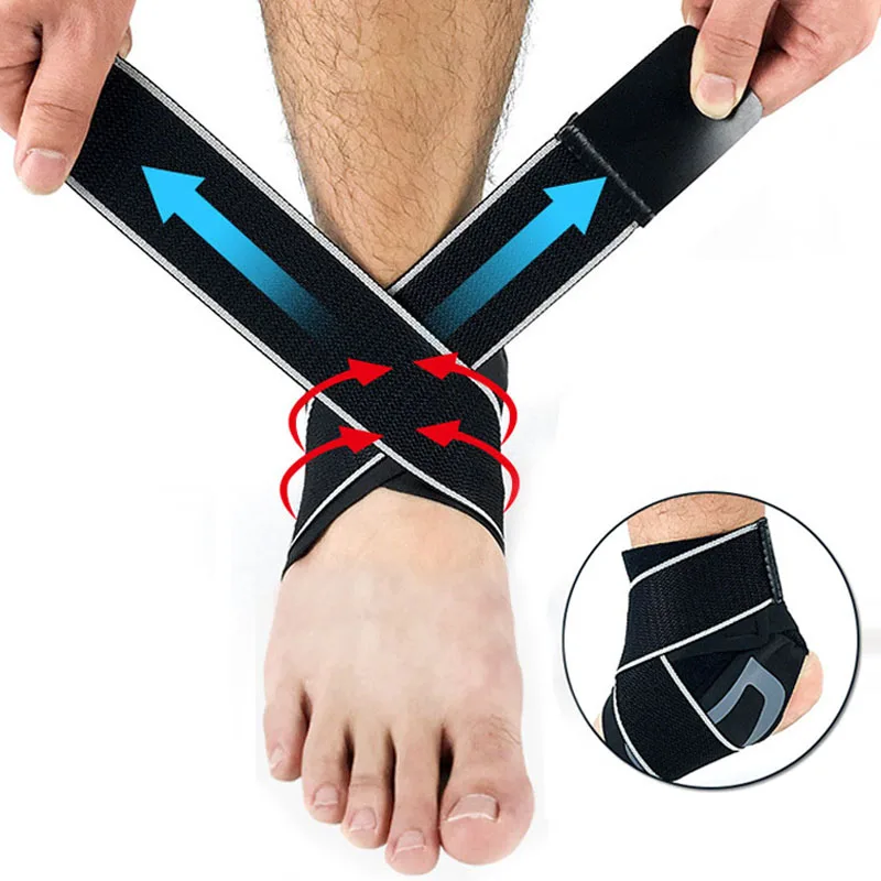 

1 Pcs Sport Safety Ankle Support Running Football Ankle Joints Protection Adjustable Foot Bandage Elastic Ankle Brace Band Guard