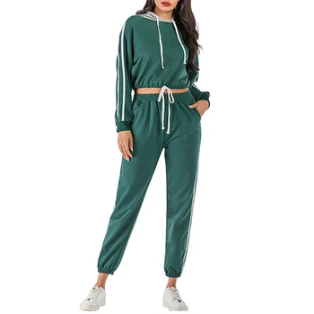 

VICABO Tracksuit women Set Coat hooded Fashion leisure sports suit Female set Clothes women sportswear two-piece suit 2020