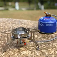 

Camping Gas Stove Windproof Outdoor Burner Portable Folding Split Travel Cooking Hiking Cross-Country Travel Equipment Fire Tool