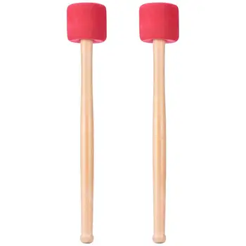 

Bass Drum Mallets Sticks Red Foam Mallet With Wood Handle For Percussion Bass Drum 13 Inch