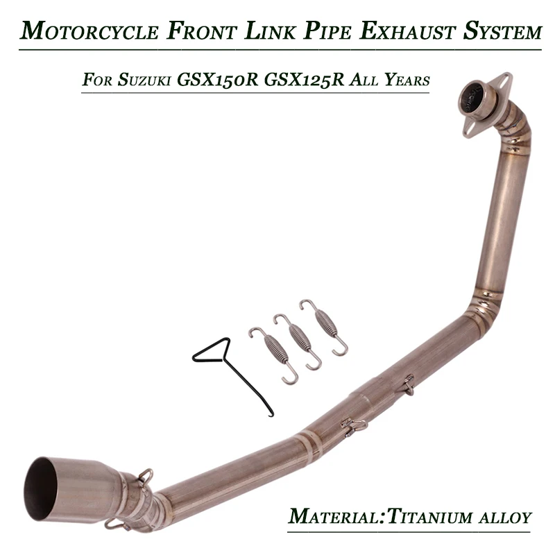 

for Suzuki GSX125R GSX150R Motorcycle Front Link Pipe Titanium alloy Exhaust System Lossless Connect 51mm Muffler Tubes Silp on