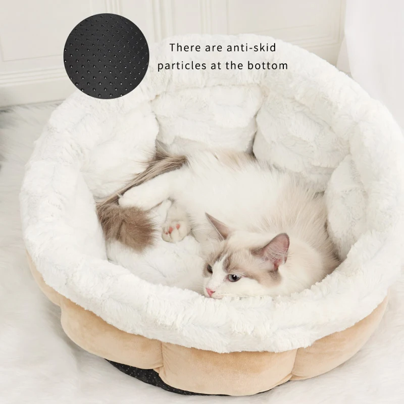 Pet Dog Bed Round Pet Cushion Winter Pets Cushion Dogs Cat Long Plush Winter Cats Kennel Puppy Mat Pets Supplies
