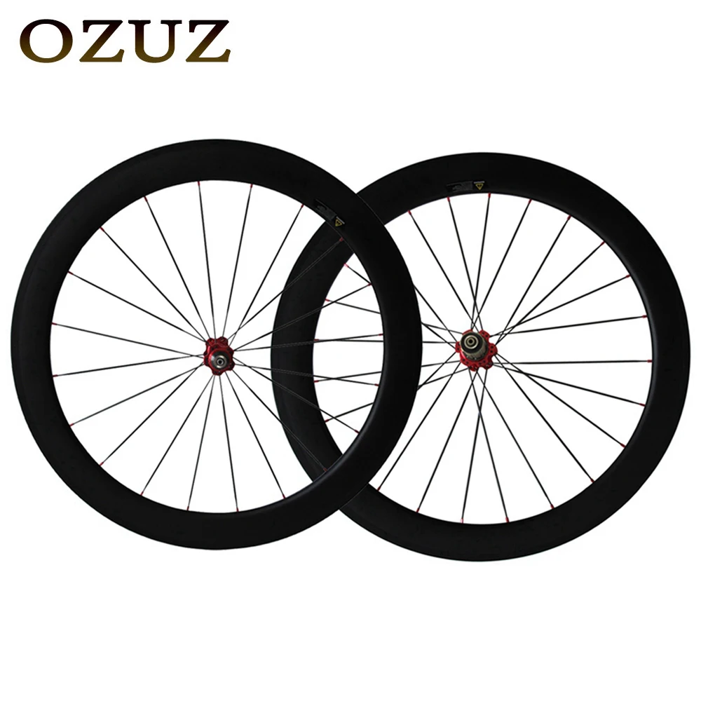 

OZUZ Standard wheel Red Carbon Wheels A271SB/F372SB 23mm Width Road Bike Wheelset 3K 700c 38mm 50mm 88mm Carbon Wheelset