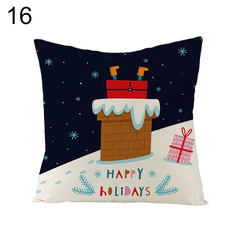 40 # новая подушка высокого качества чехол Счастливого Рождества чулки Санта Клаус счастливые праздники наволочка для дома Декор