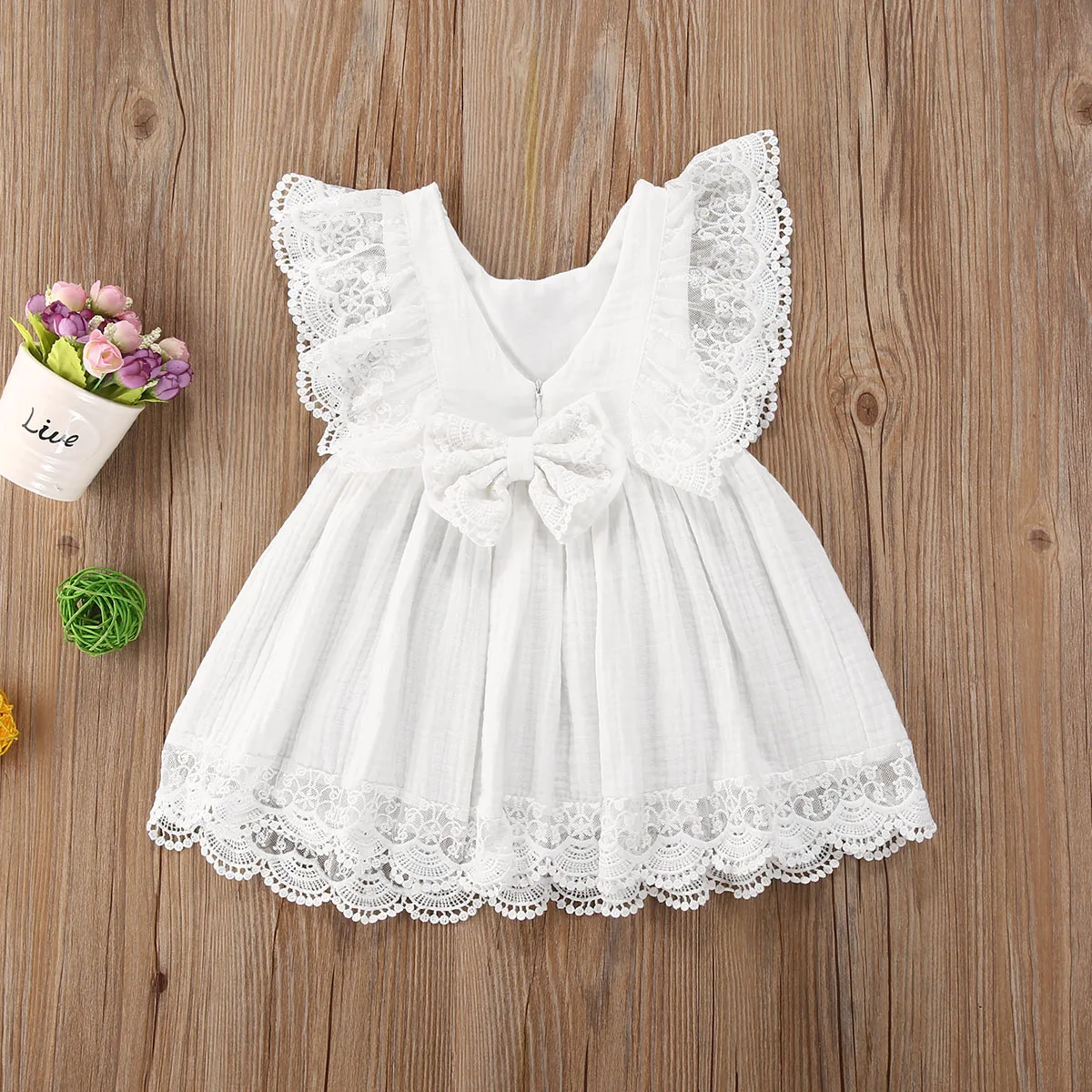 Dress Toddler Kid Child Baby Girls 6M-5Y Summer Ruffles Lace Bow Princess Dresses Costumes girls dress princess costume kids clothes