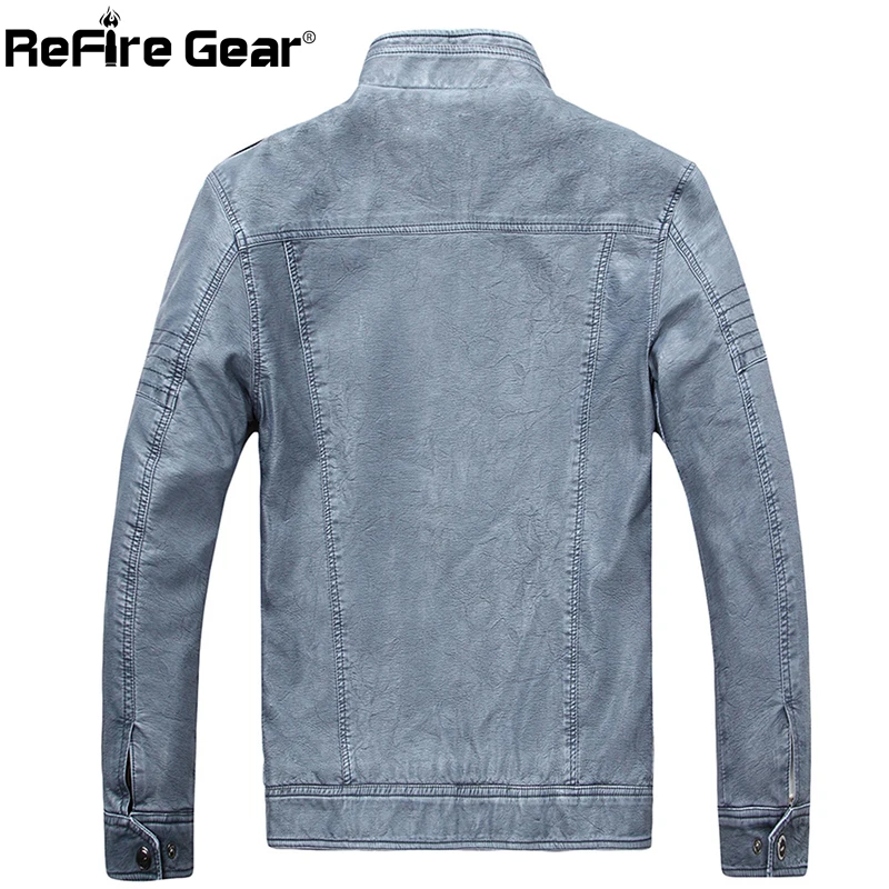 ReFire gear винтажные брюки из ПУ куртки для мужчин Пилот Военный бомбардировщик тактическая джинсовая куртка зимние Утепленные повседневные пальто