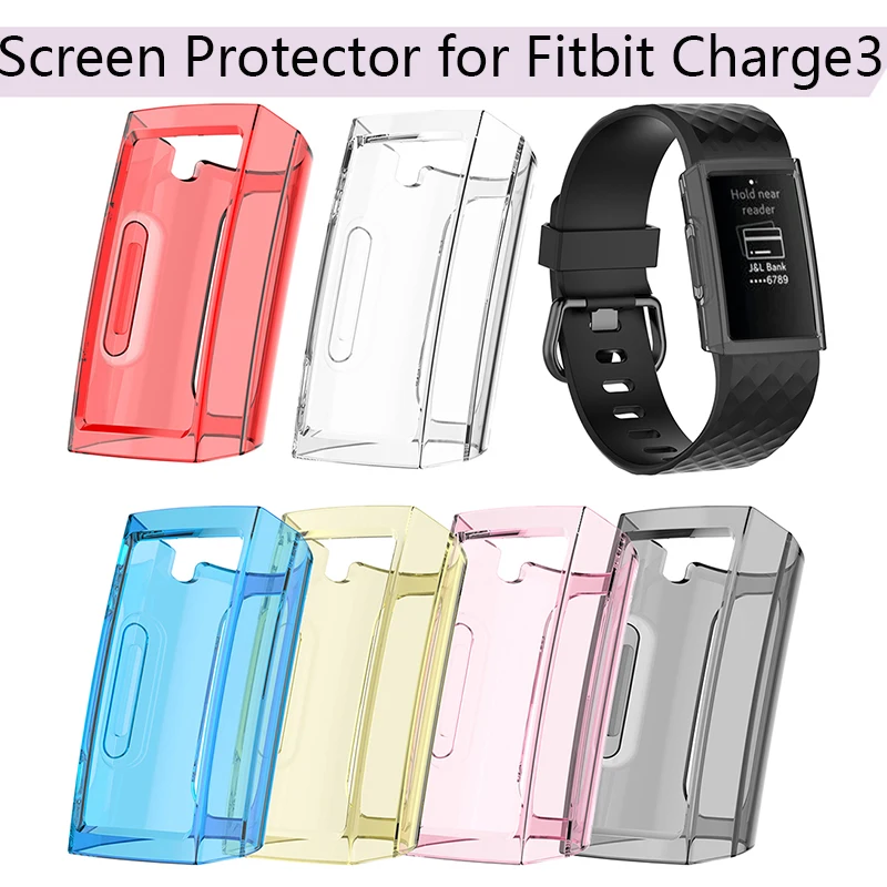 Против царапин Мягкий ТПУ PC защитный чехол для Fitbit Charge 3 Смарт браслет сенсорный