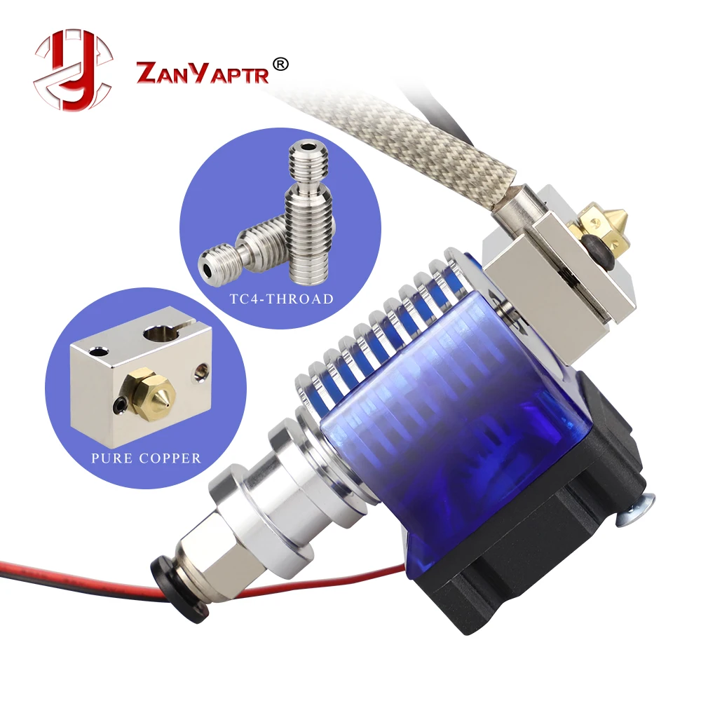 High all-metal v6 hotend 12V/24V remote Bowen print J-head Hotend and cooling fan bracket for E3D HOTEND for PT100 High all-metal v6 hotend 12V/24V remote Bowen print J-head Hotend and cooling fan bracket for E3D HOTEND for PT100