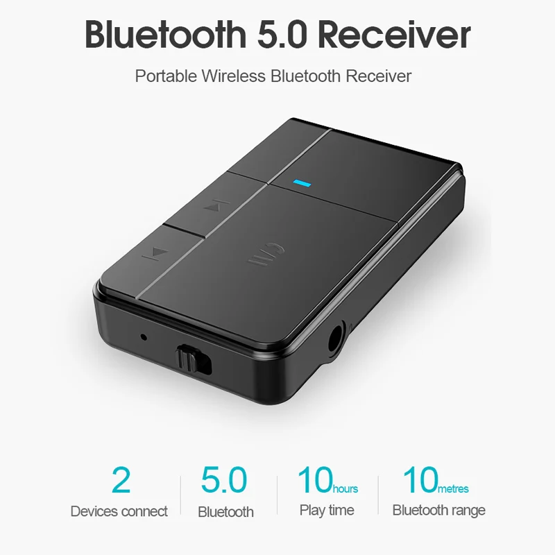 Bluetooth 5,0 неразрушительная передача 3,5 AUX гарнитура динамик автомобильный универсальный 1 in2 Bluetooth аудио приемник громкой связи