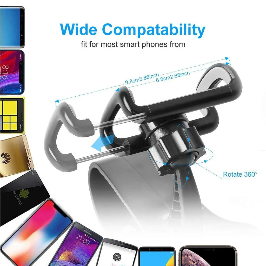 XMXCZKJ Newest 360 Rotation Adjustable HUD Car Dashboard Phone Holder GPS Clamp Clip cellphone Stand for Iphone 11 Xiaomi Huawei