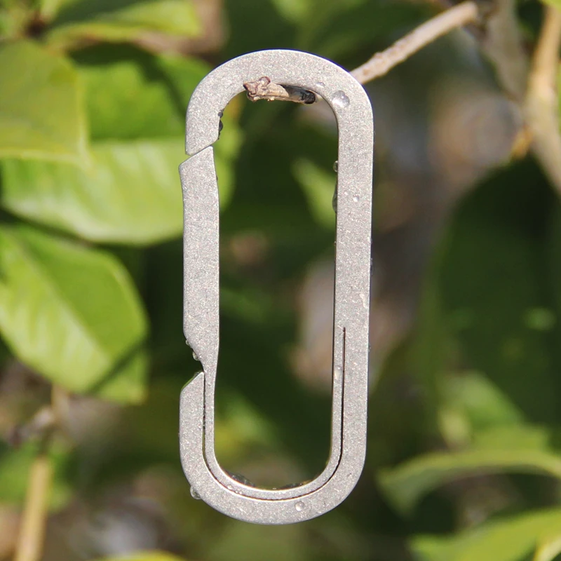 Tiartisan Titanium Buckle Mountaineering Eagle Hook Carabiner Keychain EDC Tool Mountaineering Buckle Key Ring