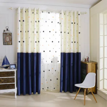 

Finished Curtain Boys and Girls Custom Curtains for Living Dining Room Bedroom Balcony Window Curtain Mediterranean Style