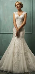 Vestido De Novia Casamento robe de mariee Renda кружевное винтажное свадебное платье русалки с короткими рукавами платья для матери невесты