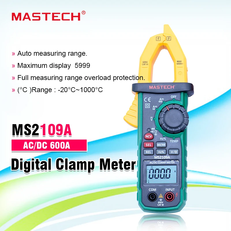 Цифровой токоизмерительный прибор MASTECH MS2109A автоматический диапазон мультиметр