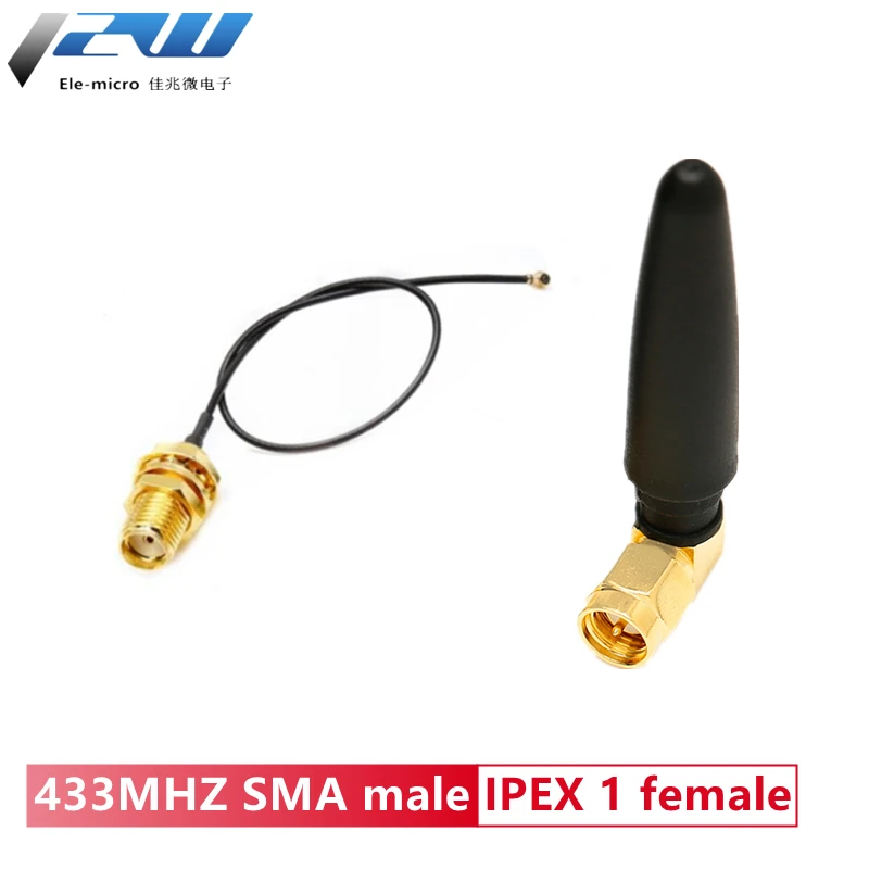 Antenna 433Mhz Ipex Ipx Ufl. Cavo Pigtail 1.13 Lora Lorux 3Dbi Antenne Gsm 433 Mhz Connettore Maschio Antenna Sma Direzionale