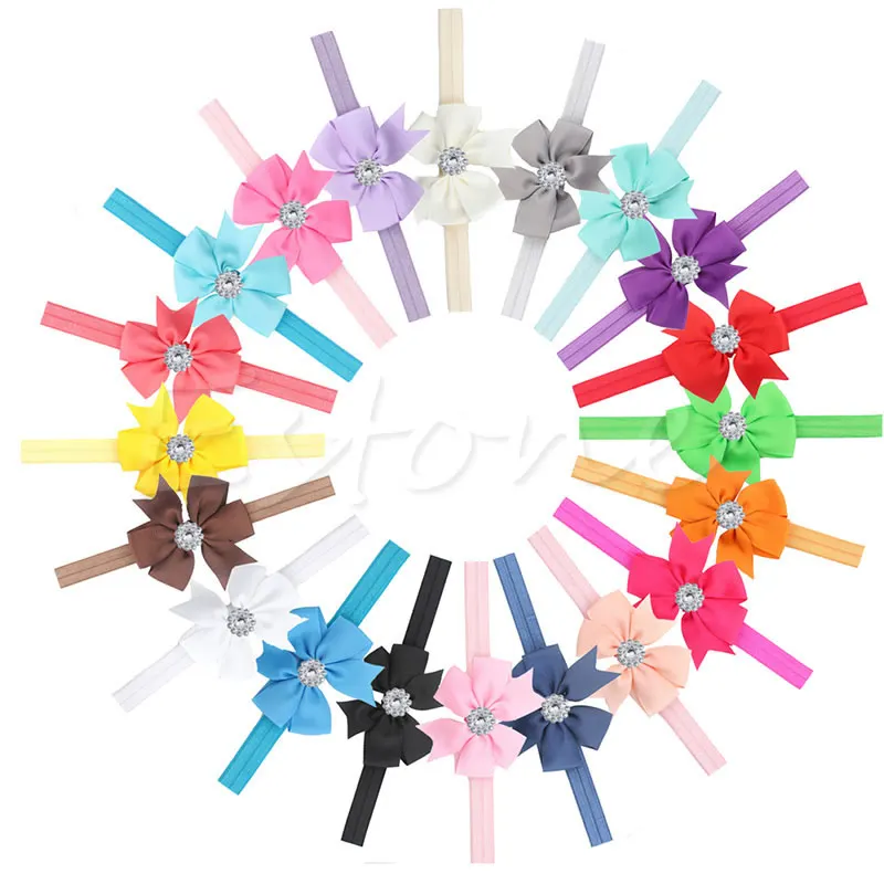 10Pcs Newborn Baby Girl Headband Infant Toddler Bow Hair Band Girls Accessories #H055#