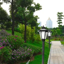 Освещение в саду газон лампа пост открытый садовые светильники столб двора белый свет светодиодный солнечный свет под земле