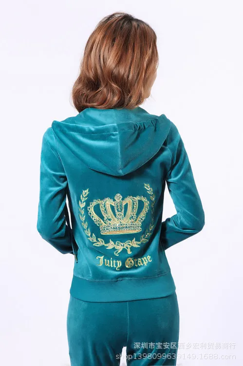 Весенне-осенний женский Бархатный спортивный костюм 2021 Велюровый худи и брюки