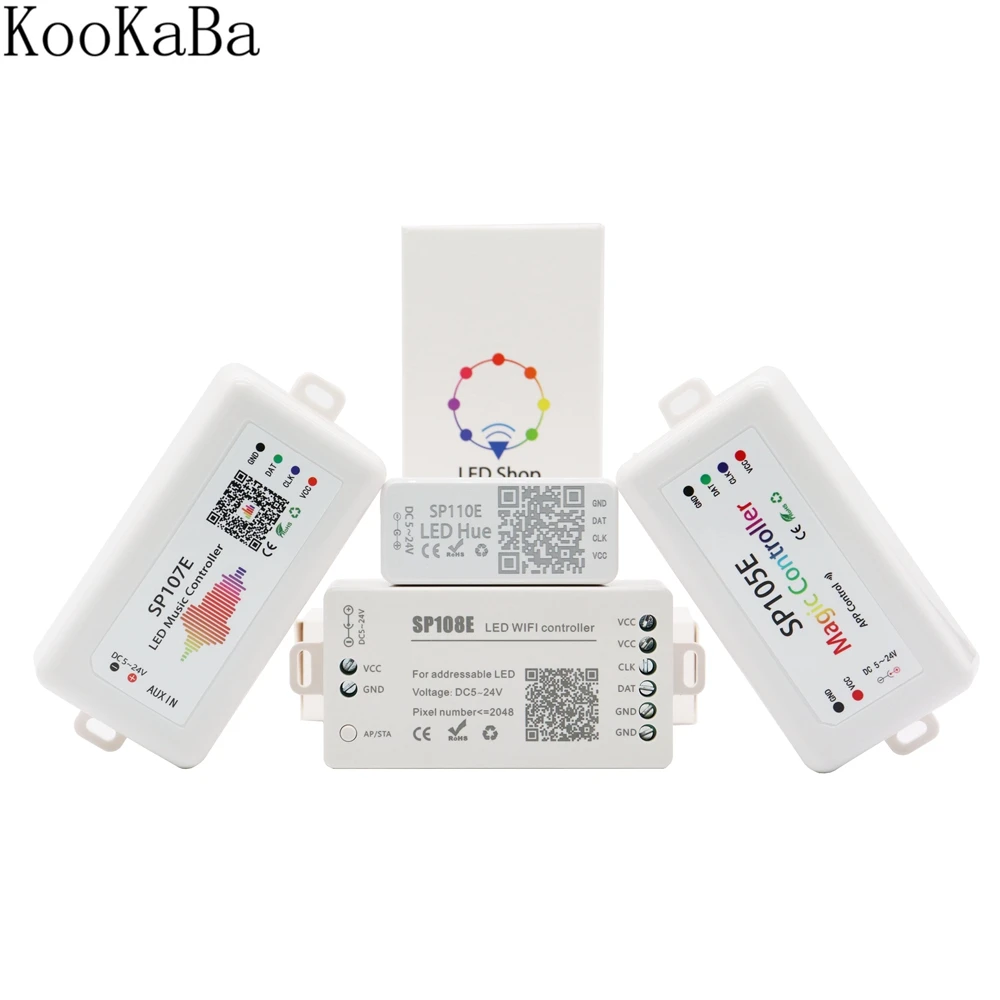 Пиксельная Светодиодная лента WS2812B WS2811 SK6812 Bluetooth контроллер освесветильник SP105E