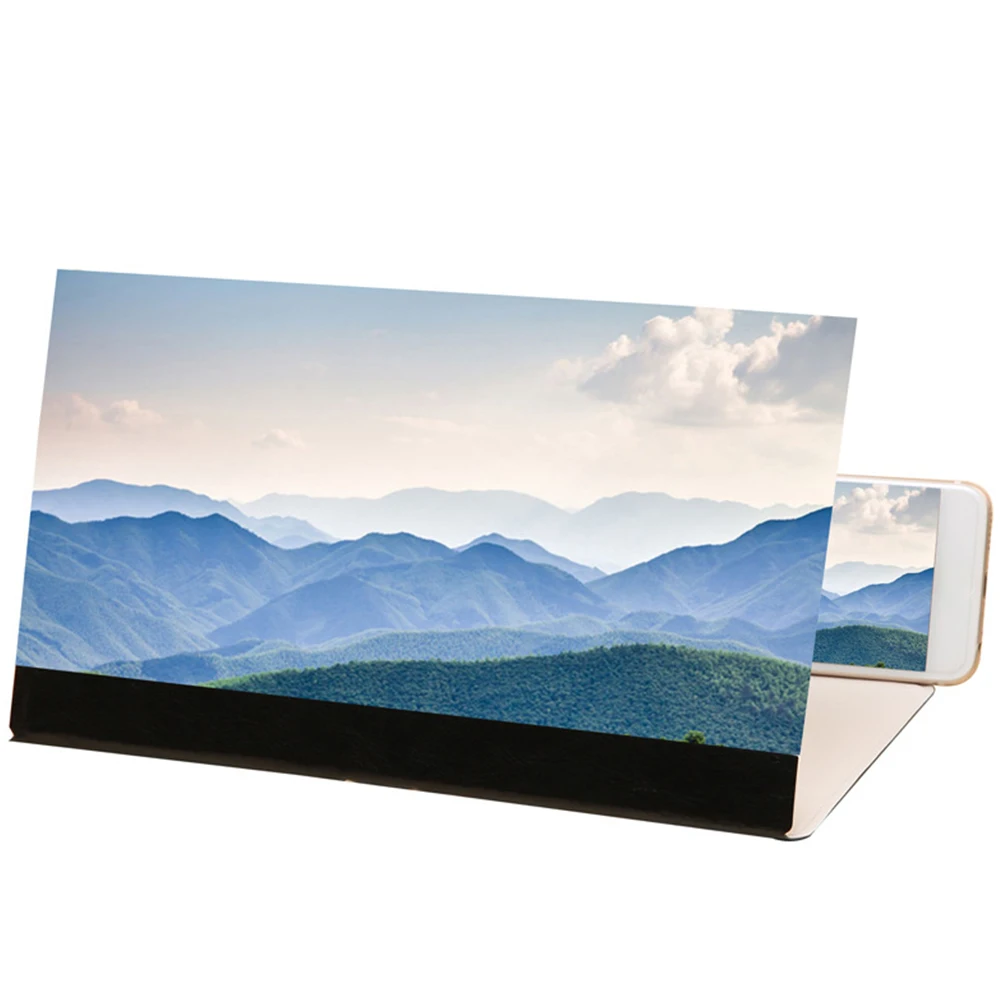 

12inch Mobile Phone Portable Stand Amplifier PU Leather Video Desktop Enlarged Folding Bracket Expander 3D HD Screen Magnifier