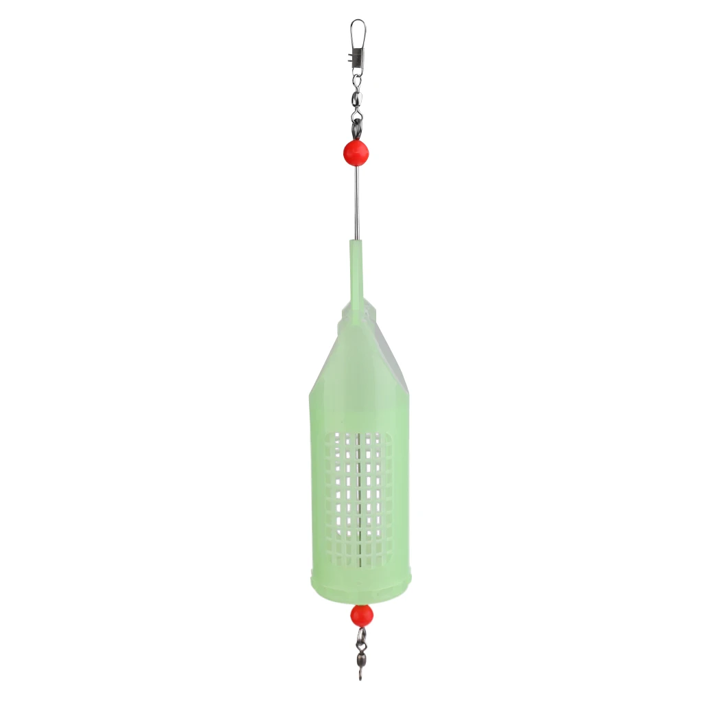 Luminous Fishing Bait Cage Carp Fishing Lures Cage Trap Basket Fishing Lures Replacement Tackles for Fisherman