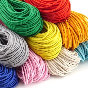 

10 meters 2.8mm Colorful High-Quality Round Elastic Rope Round Elastic Band Rubber Band Elastic Line home DIY Sewing Accessories