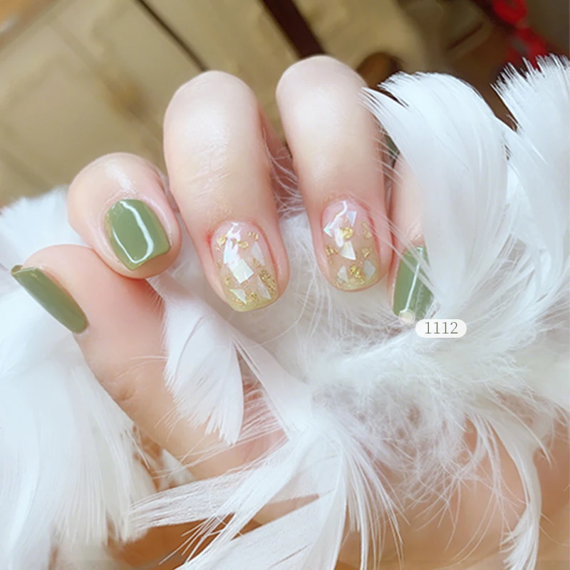 HNUIX 7.3ML paint Gel varnish Green colors Gel nail polish set for DIY manicure Top Base coat Hybird nail design Art primer