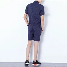 Мужские комбинезоны в синюю полоску, осень, мужской хлопковый комбинезон, плюс размер, мужской цельный комбинезон, облегающие брюки в полоску, черный, синий