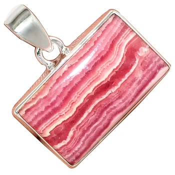 

Nature RHODOCHROSITE Pendant 925 Sterling Silver Jewelry, Hand Made Women Fine Jewelry Gift