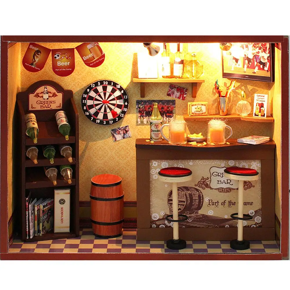 Детский креативный кукольный домик сделай сам 3D Деревянный игрушки модель Miniatura