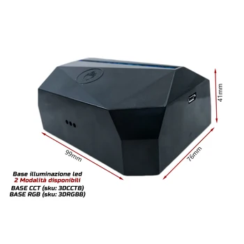 

LEDLUX 3DCCTB light Base Led CCT remanufactured black rechargeable (3DCCTB)