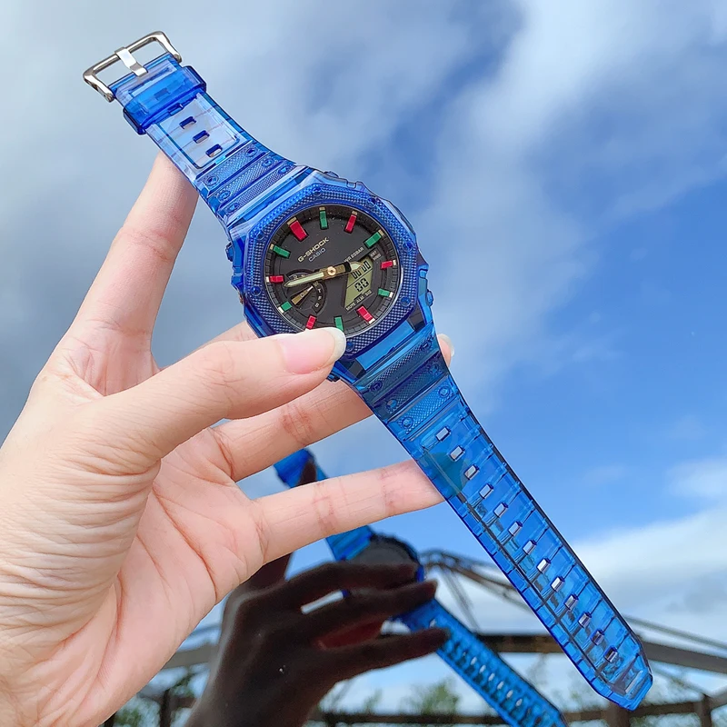 Pulseira de resina colorida para casio g-shock