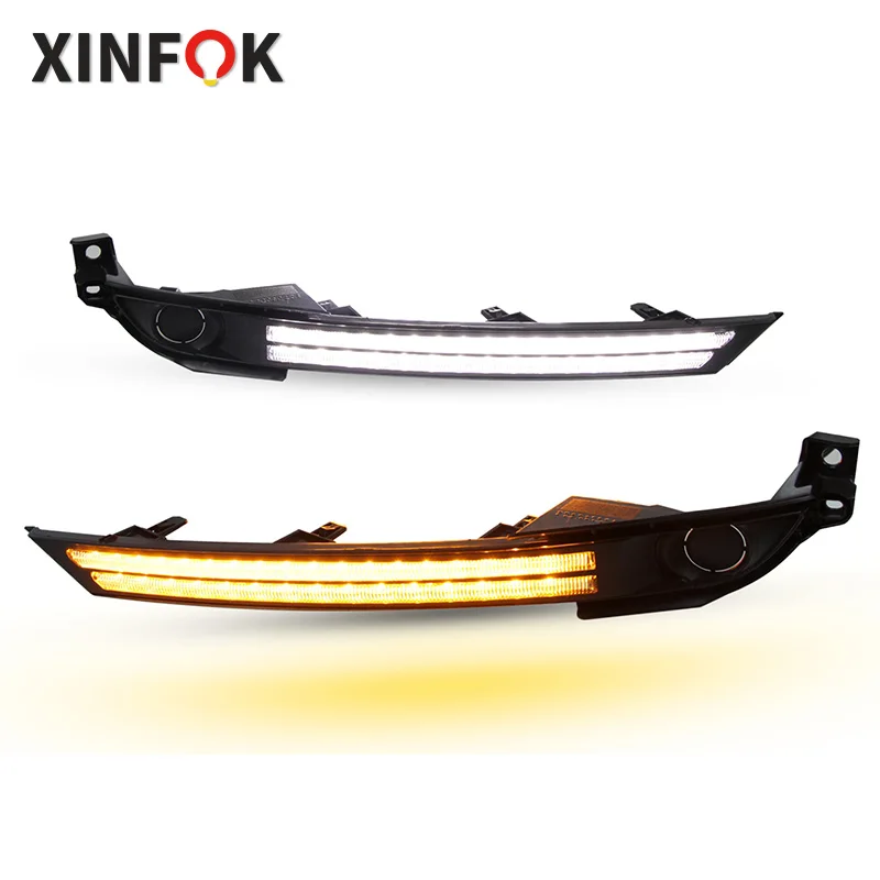 

LED Daytime Running Lights For Mazda CX5 2017 2018 2019 Daytime Running Light + Fog Light Bezel With Turn Signal Lamp