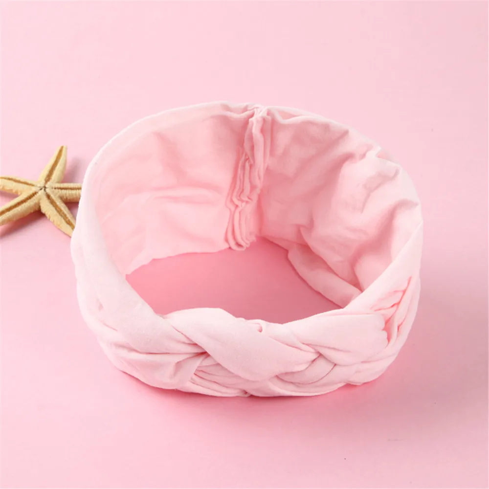 new born baby accessories	 New Braided Baby Headband Twisted Top Cross Chineses Knot Headwrap Elastic Hairbands For Child Turban Baby Girl Hair Accessories baby essential  Baby Accessories