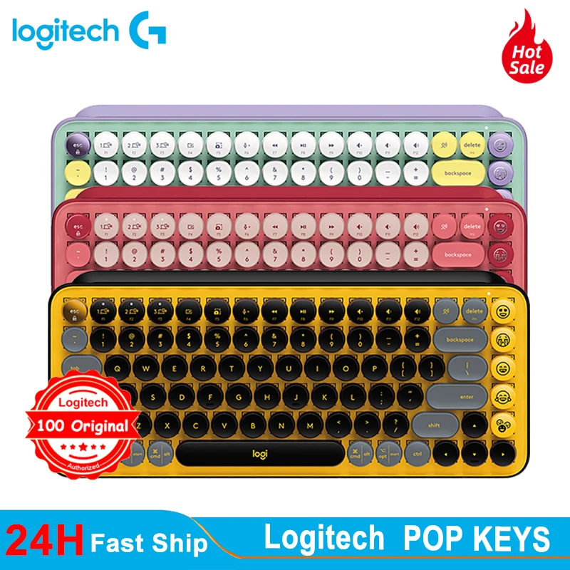 

Logitech POP KEYS Wireless Mechanical keyboard Portable Bluetooth TTC Tea shaft Suitable for ipad office gaming laptop Win Mac