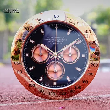 

Luxury Wall Clock Metal Creative Modern Gold Wall Clocks Large Calendar Wall Watches Home Decor Luminous Silent Gift