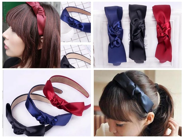 Cinta para el pelo para niña y mujer, diadema con lazo grande, accesorio  para el cabello, 4 Uds. - AliExpress