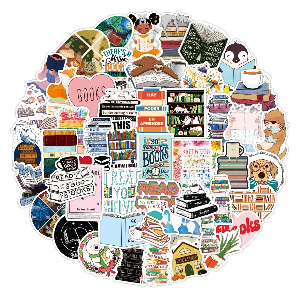 

10/30/50pcs Reading Graffiti Stickers Cute Cartoon Decals Toy Book Notebook Scrapbook Laptop Luggage Car Stationery Kid Stickers