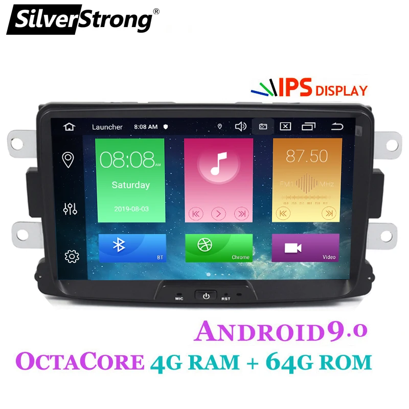 SilverStrong Android9.0 4 г 64 г 1DIN Автомобильный gps для RENAULT DUSTER LOGAN Лада XRAY символ DACIA Captur DOKKER радио Navi мультимедиа