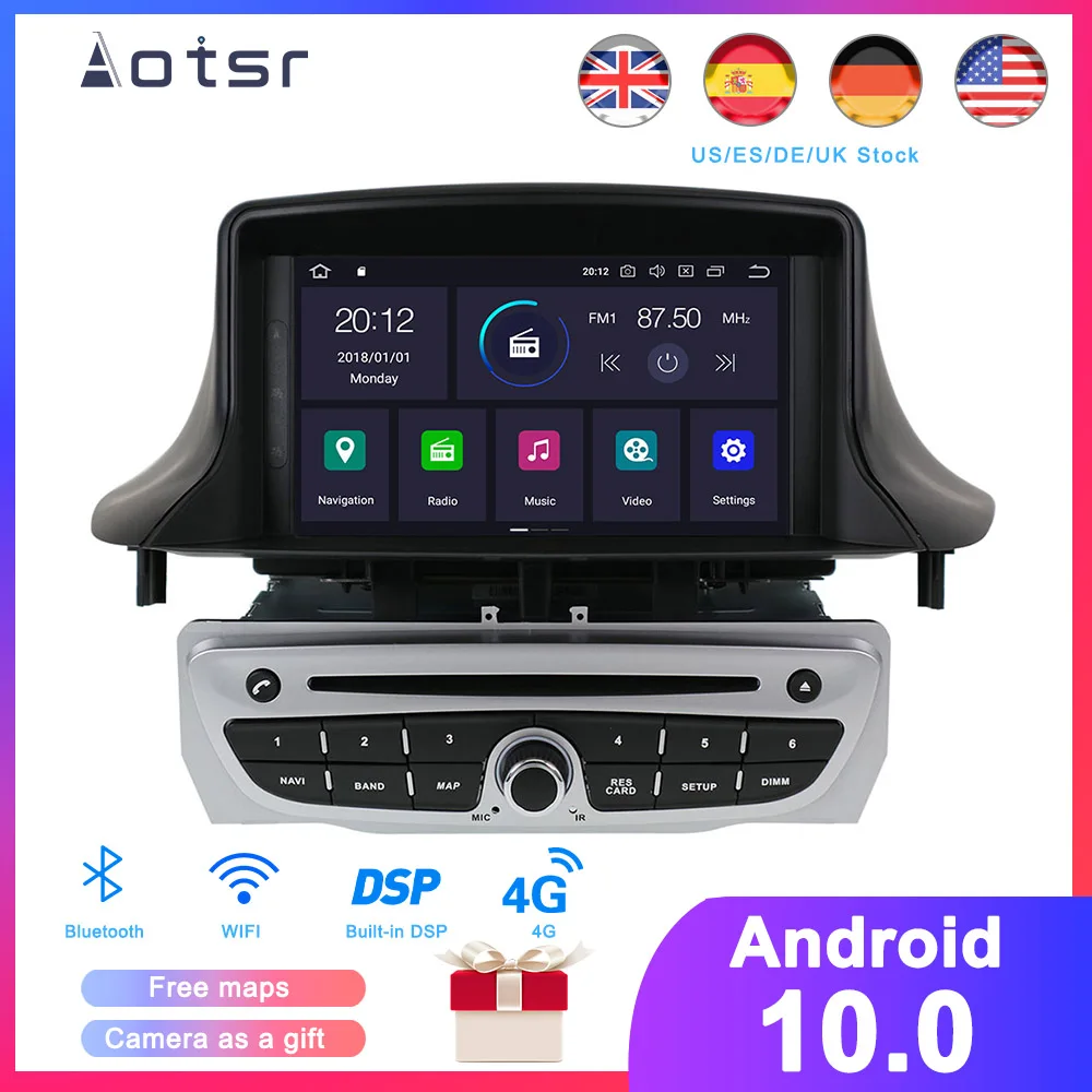 Автомобильный DVD плеер на Android 10 0 DSP для Renault Megane 3/Renault Fluence 2009 + стерео головное
