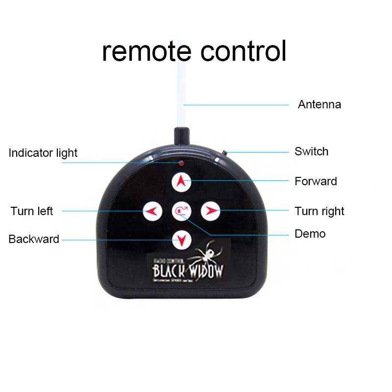 RC spider toy remote control Tarantula Black widow Electric toys Simulation lifelike crawl araneid Tricky novel gift for boys 6