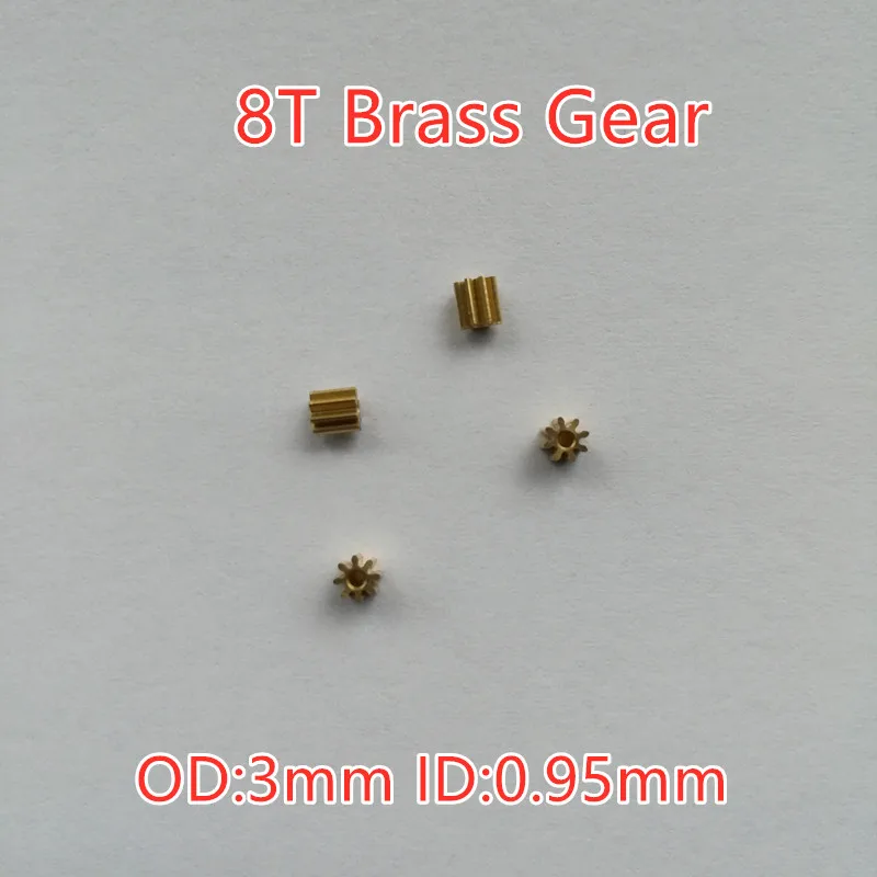 

WL Toys V686 Q222 Q222G 8520 мотор без сердечника 8T латунная Шестерня OD 3 мм для 1 мм моторного Вала R/C квадрокоптера дрона запасные части
