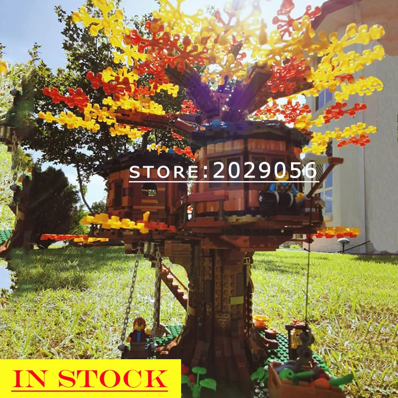 

21318 In Stock The biggest tree house Include Yellow/Green Leaf Ideas Model 3117Pcs Building Blocks 6007 Bricks Toys