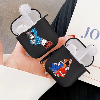 

For Apple AirPods 2 1 Black Protective Accessories JOJO 39 s Bizarre Adventure Japanese Anime Earphone Case Charging Box Case