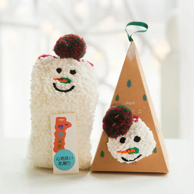 T4 included gift box Новые детские носки из кораллового флиса с героями мультфильмов Нескользящие теплые носки для малышей осенне-зимние забавное носки с животными Детские Рождественские подарки - Цвет: T4 included gift box