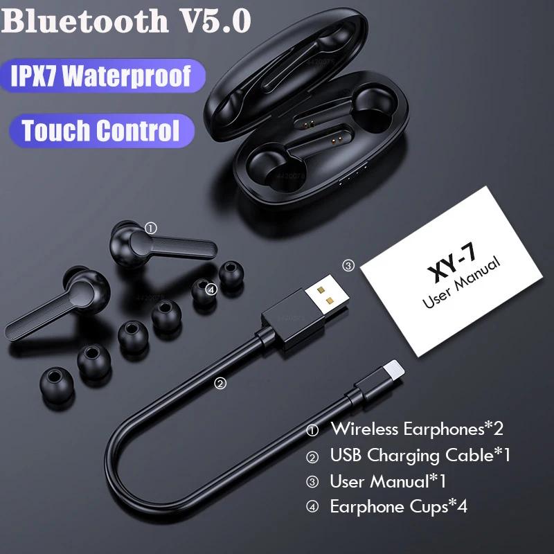 Bluetooth 5 0 наушники с шумоподавлением спортивная водонепроницаемая гарнитура 9D