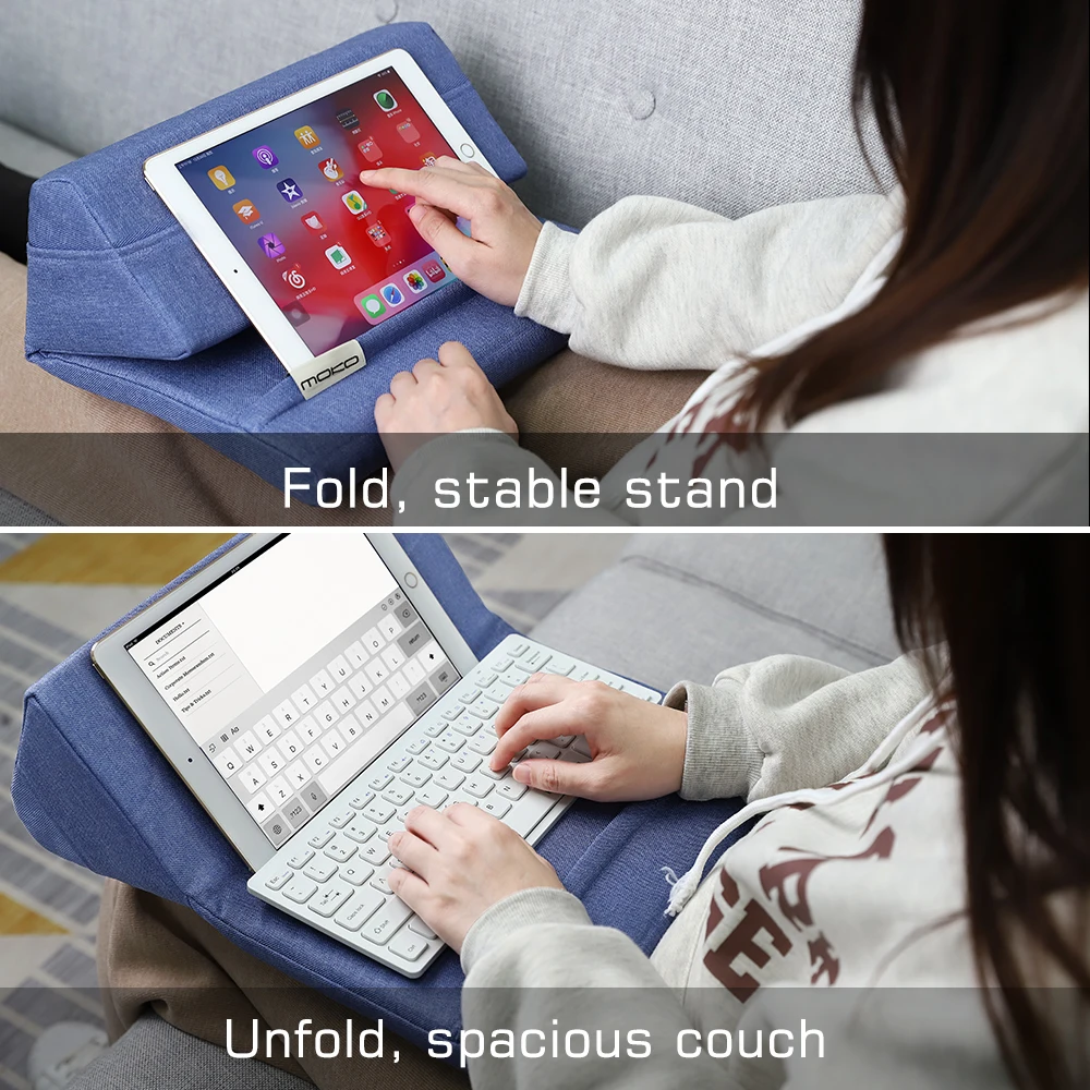 Suporte de Travesseiro Suporte de Travesseiro de Cama Almofada para Ipad Cabe até 11 Moko Tablet Cama Macia 10.2 2020 Novo Ipad ar 3 2 Pro 11 20 - 10.5 9.7 de - Imagem 4