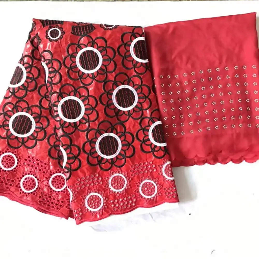 Красные кружевные материалы для африканских Базен riche getzner robe dentelle femme bazin riche ткань бассейна riche 7 ярдов